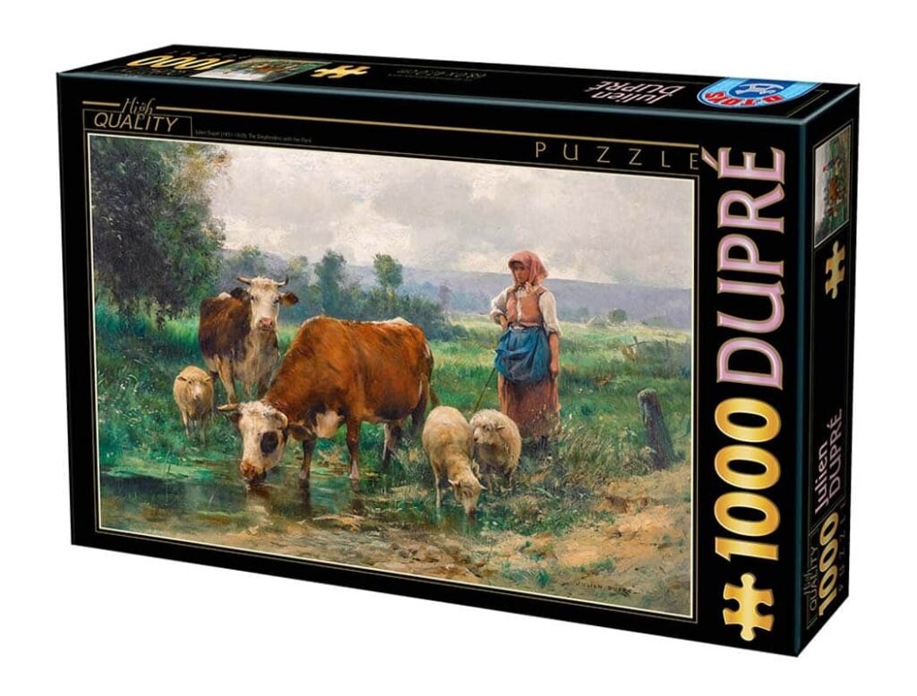 DToys Puslespil – Dupré: En hyrdekvinde med sin flok 1000 brikker