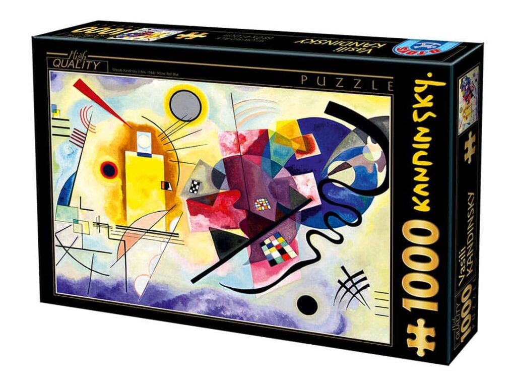 DToys Puslespil – Kandinsky: Gul, Rød & Blå 1000 brikker