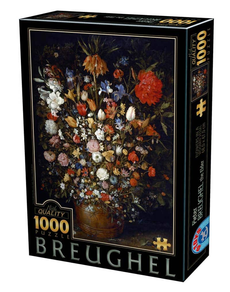 Dtoys Puslespil – Brueghel: Vase med blomster, 1000 brikker