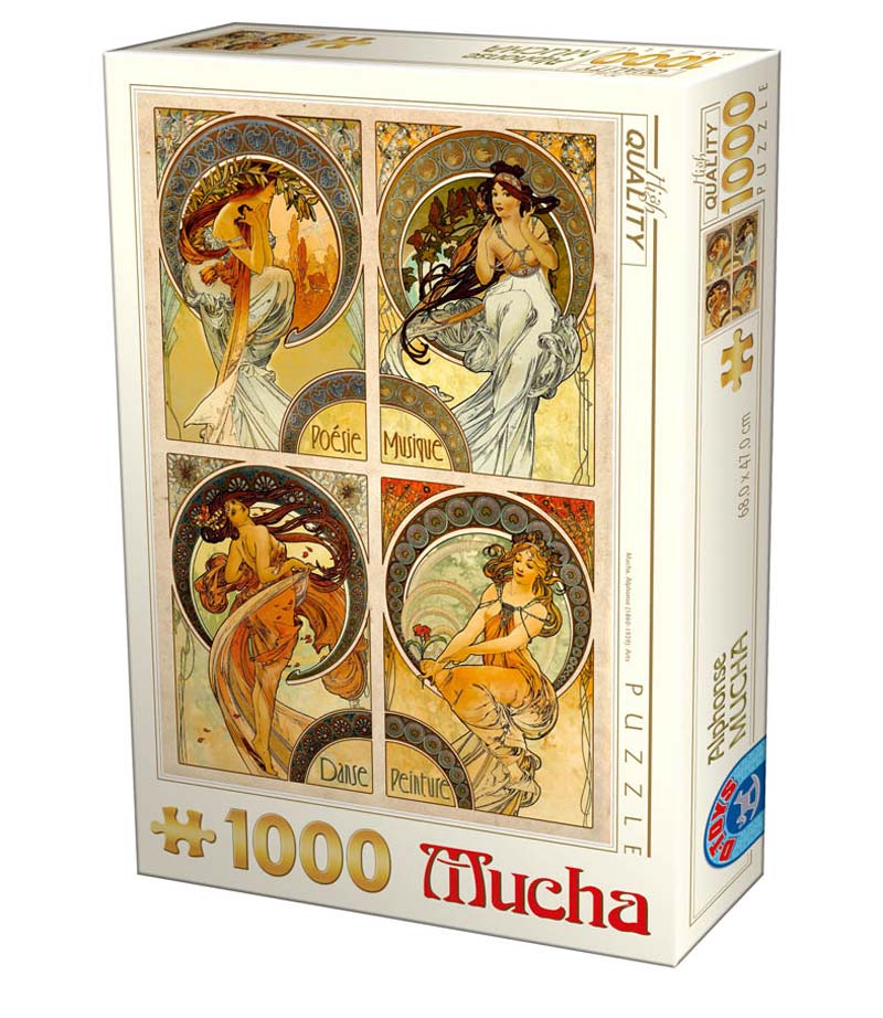 Puslespil – Mucha: Konsterne 1000 brikker