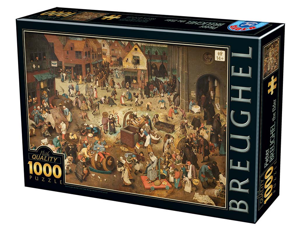 DToys Puslespil – Brueghel: Kampen mellem fastelavn og fasten 1000 brikker
