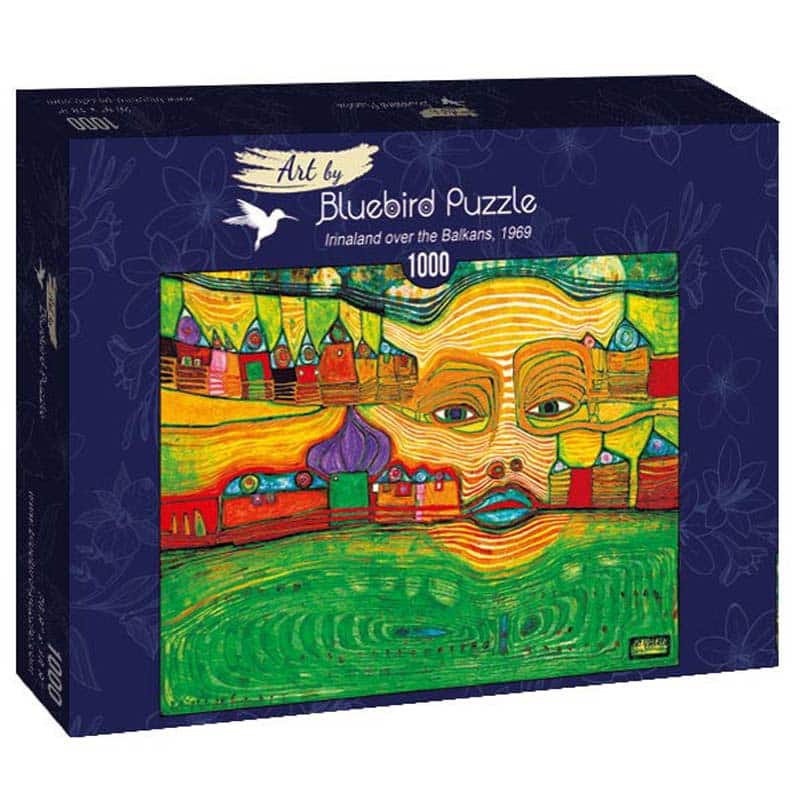 Bluebird Art Puslespil – Hundertwasser: Irinaland over Balkan 1000 brikker