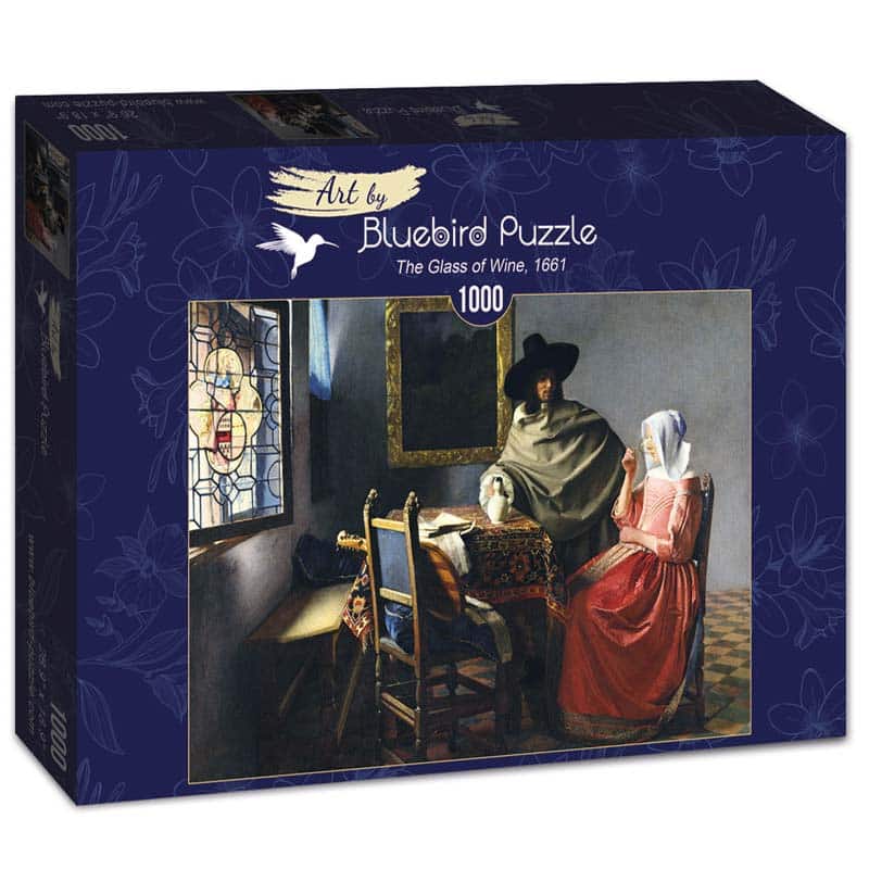 Bluebird Art Puslespil – J.Vermeer: Vinglasset 1000 brikker