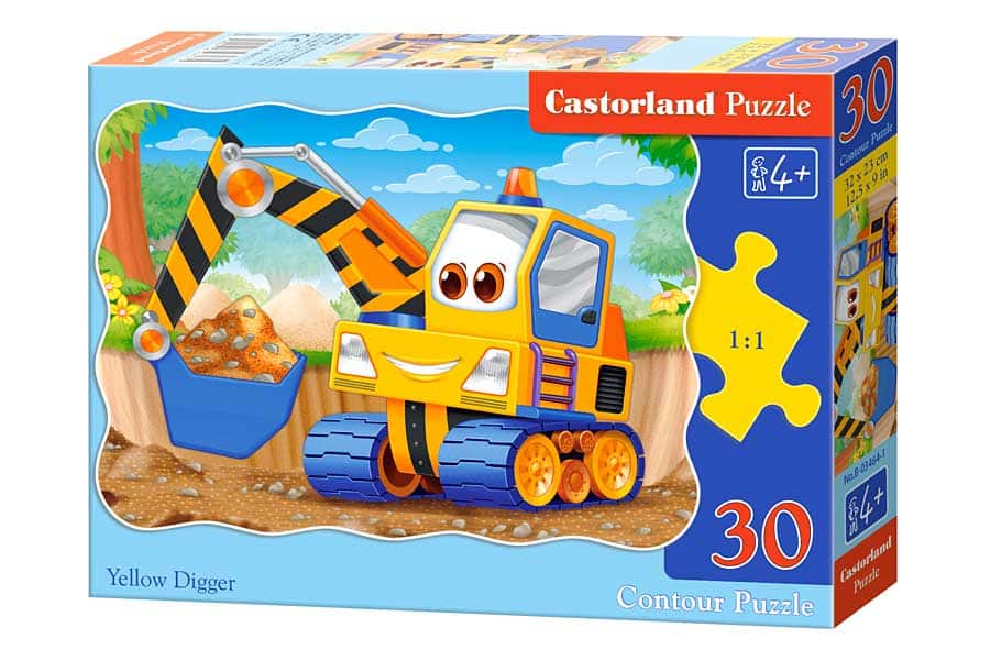 Castorland Puslespil – Gule Gravemaskine 30 Brikker