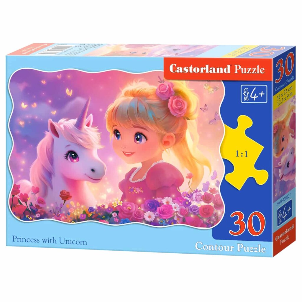 Castorland Børnepuslespil – Prinsessen & Enhjørningen 30 XL brikker