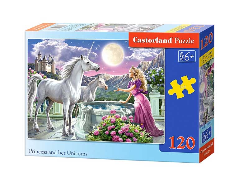 Castorland Puslespil – Prinsessen & Enhjørningerne 120 Brikker