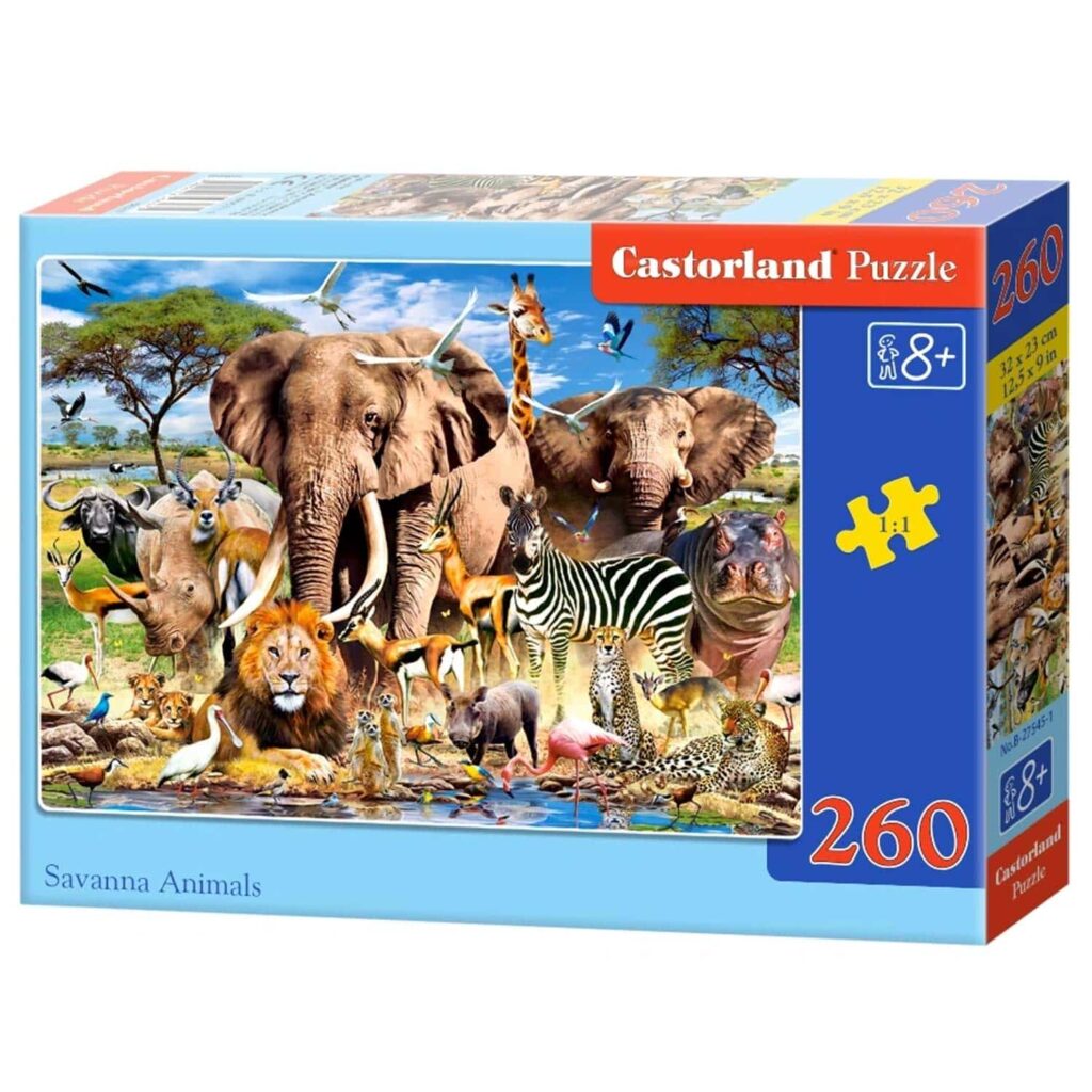 Castorland Puslespil – Savannens dyr 260 brikker