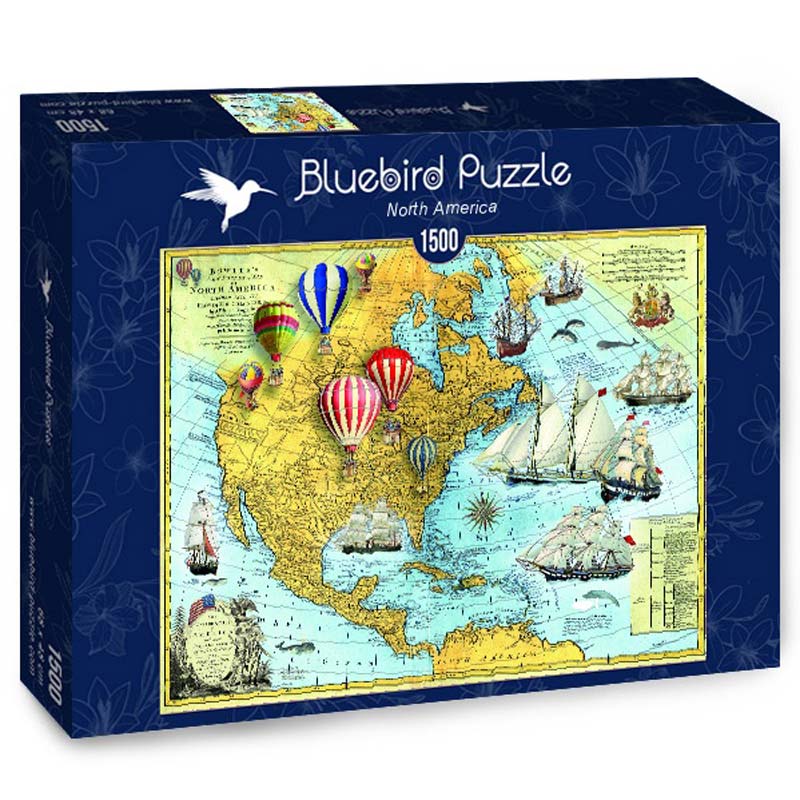 Bluebird Puslespil – Nordamerika 1500 brikker