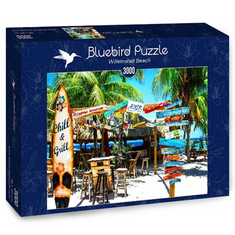 Bluebird Puslespil – Willemstad Strand i Curaçao 3000 brikker