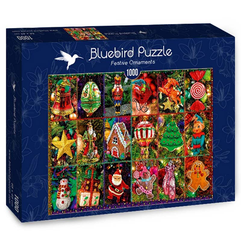 Bluebird Puslespil – Festlige Julepynt 1000 brikker