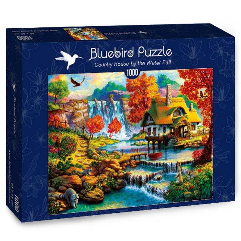 Bluebird Puslespil – Landsted ved vandfaldet 1000 brikker