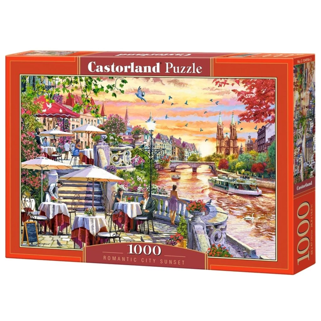 Castorland Puslespil – Romantisk bysolnedgang 1000 Brikker