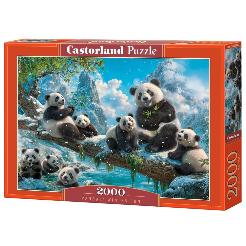 Castorland Puslespil – Pandabjørnenes Sneleg 2000 brikker