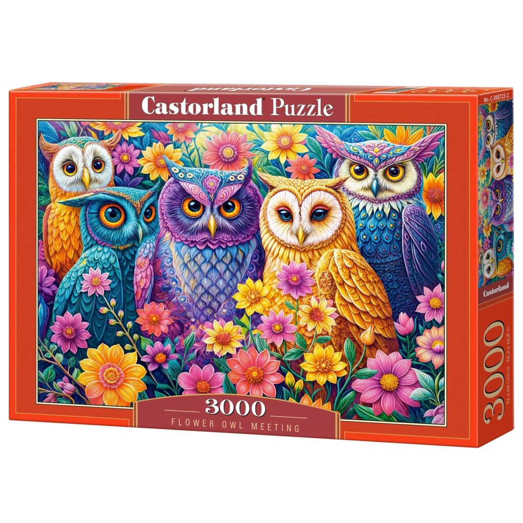 Castorland Puslespil – Ugler blandt blomster 3000 brikker