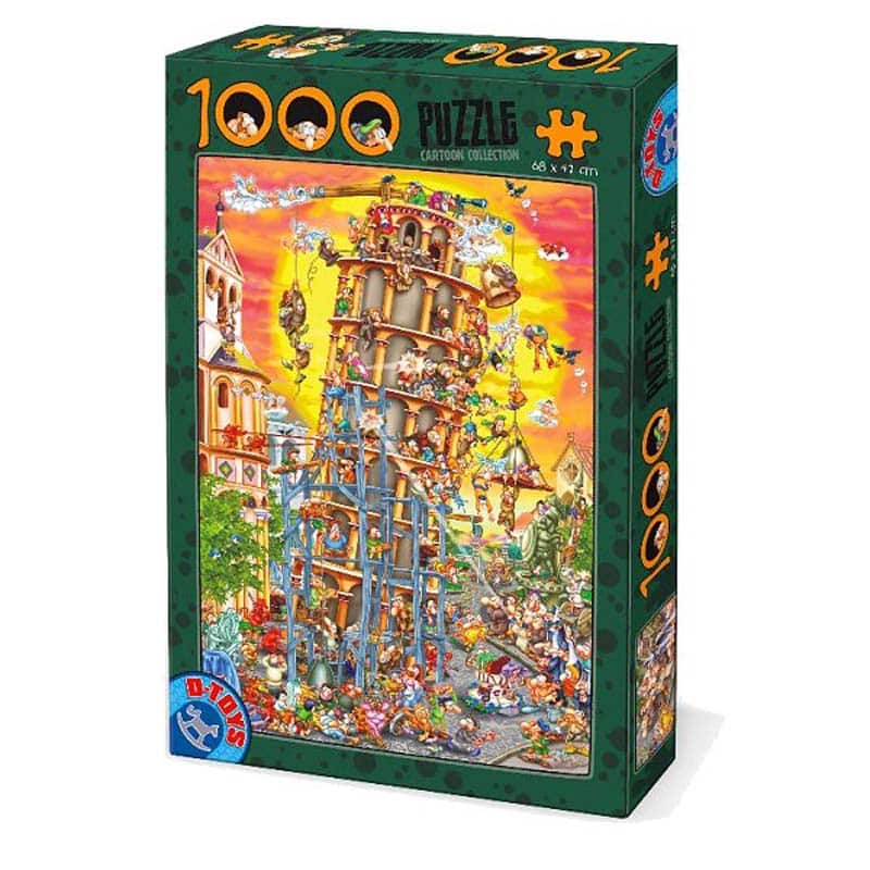 Dtoys Puslespil – Cartoon Collection: Det Skæve Tårn i Pisa 1000 brikker