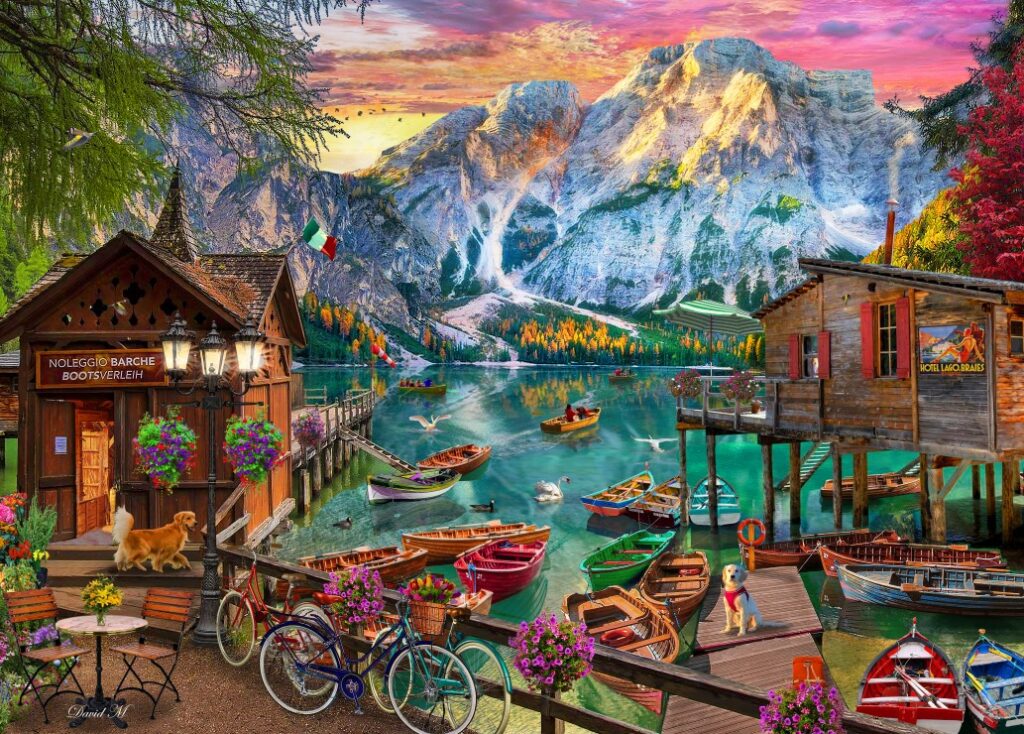 Bluebird Puslespil – Braiesøen i Italien 500 Brikker