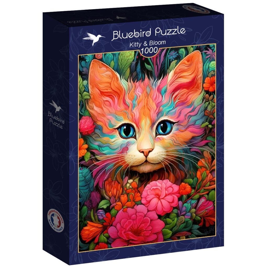 Bluebird Puslespil – Kisse & Blomster 1000 brikker
