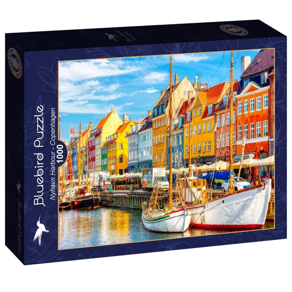 Bluebird Puslespil – Nyhavn havn i København 1000 brikker