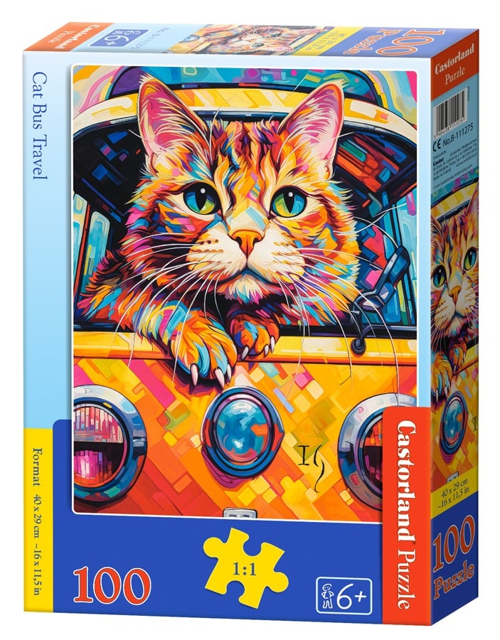 Castorland Puslespil – Katte Busrejse 100 Brikker