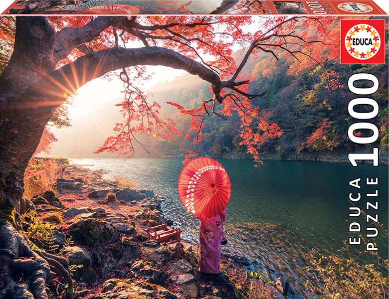 Educa Puslespil – Solopgang ved Katsura-floden, Japan 1000 Brikker