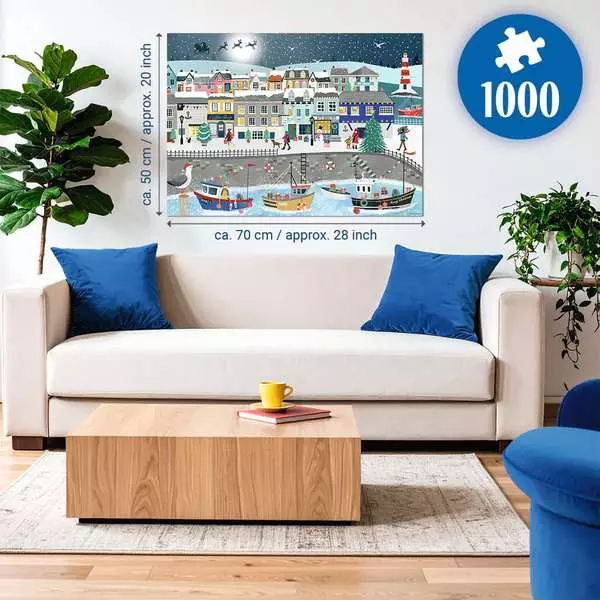 Ravensburger Puslespil – Jul ved kysten 1000 brikker - Billede 3