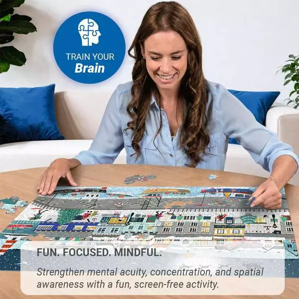 Ravensburger Puslespil – Jul ved kysten 1000 brikker - Billede 6
