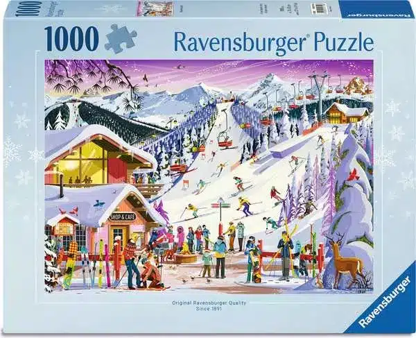 Ravensburger Puslespil – Vinterstemning ved skibakken 1000 brikker