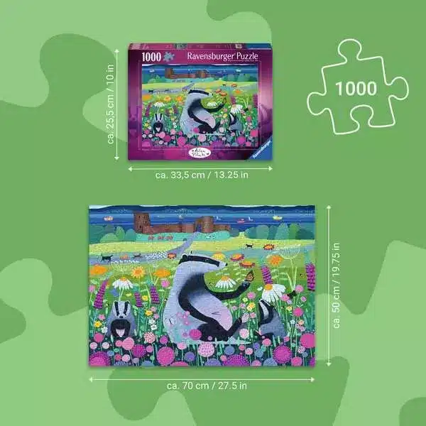 Ravensburger Puslespil – Sjov på engen 1000 brikker - Billede 5