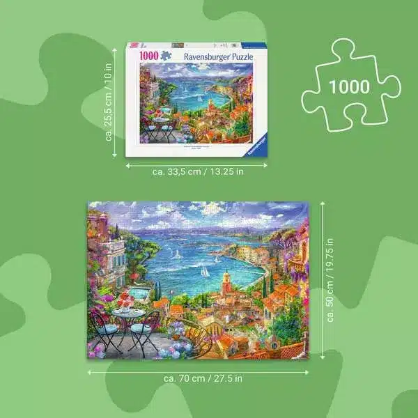 Ravensburger Puslespil – Saint-Tropez, Frankrig 1000 brikker - Billede 3