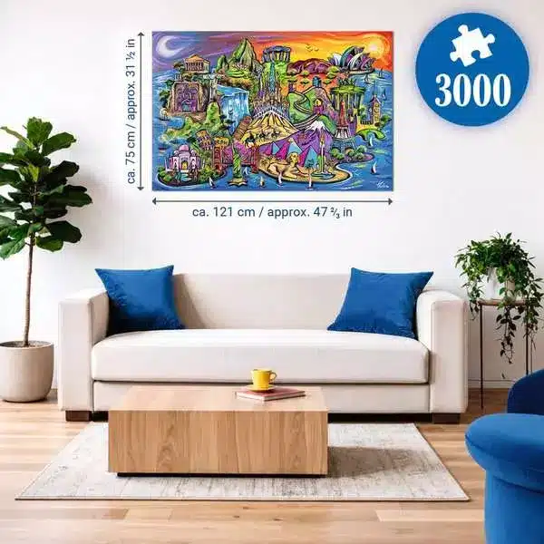 Ravensburger Puslespil – Øen med seværdigheder 3000 brikker - Billede 3