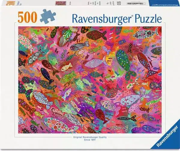 Ravensburger Puslespil – Fisk i fuchsia 500 brikker