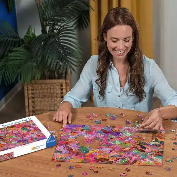 Ravensburger Puslespil – Fisk i fuchsia 500 brikker - Billede 3