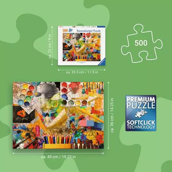 Ravensburger Puslespil – Kunststudio 500 brikker - Billede 5