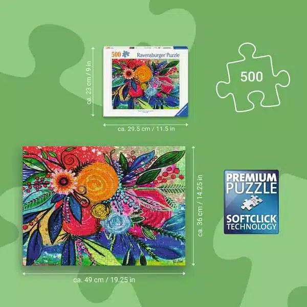 Ravensburger Puslespil – Farveeksplosion 500 brikker - Billede 5
