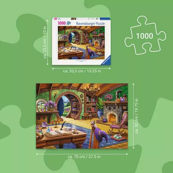 Ravensburger Puslespil – Fortryllet hytte 1000 brikker - Billede 5