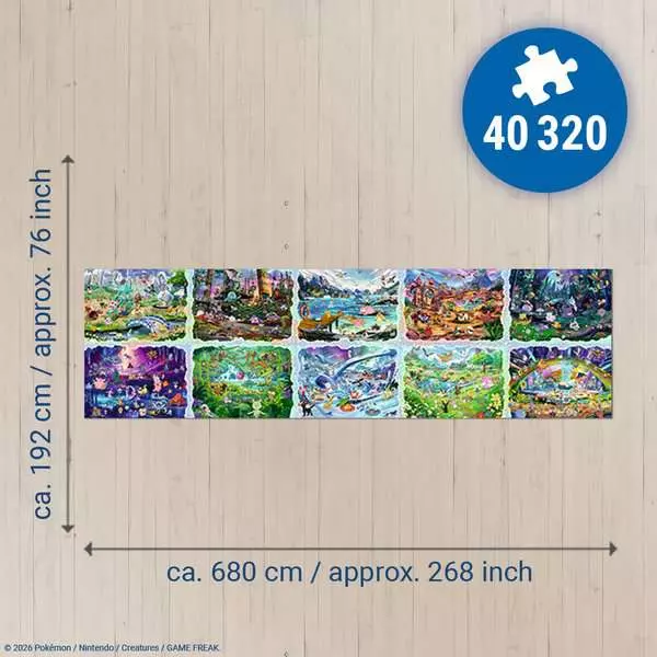 Ravensburger Puslespil – Pokémon 40.320 brikker - Billede 14