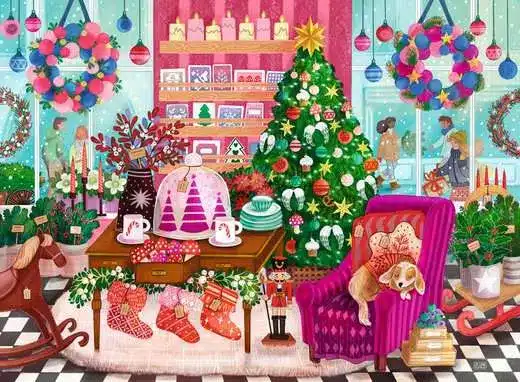 Ravensburger Puslespil – Julebutik 500 brikker - Billede 2