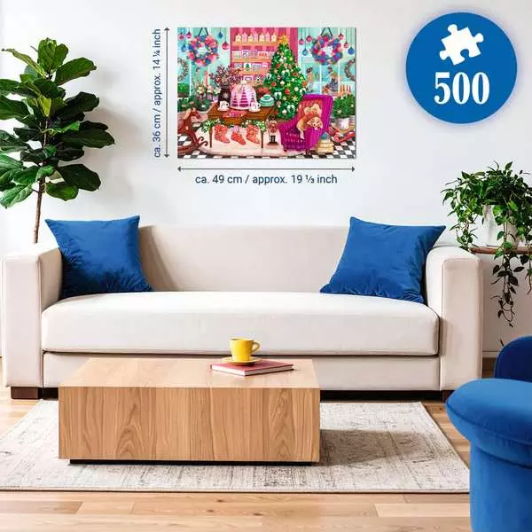 Ravensburger Puslespil – Julebutik 500 brikker - Billede 4
