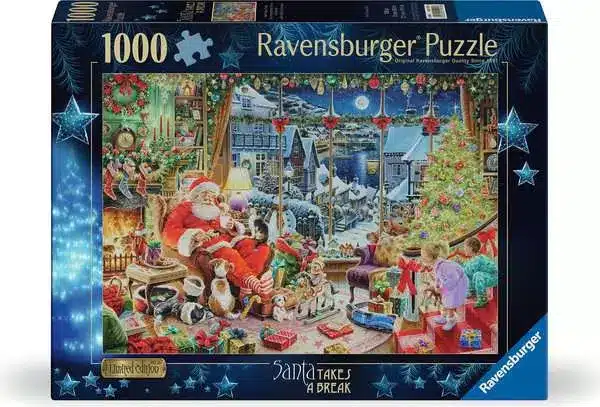 Ravensburger Puslespil – Julemanden tager en pause 1000 brikker