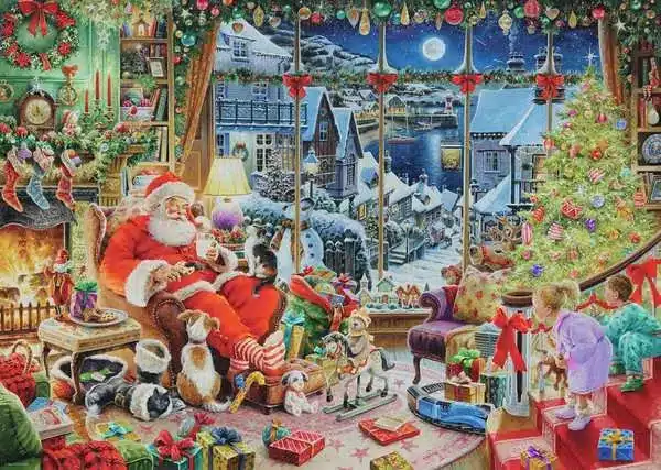 Ravensburger Puslespil – Julemanden tager en pause 1000 brikker - Billede 2