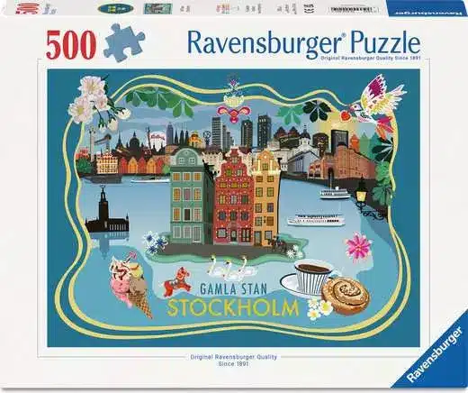 Ravensburger Puslespil – Gamle By, Stockholm 500 brikker