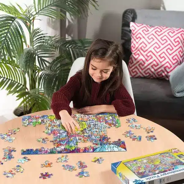 Ravensburger Børnepuslespil – En dag i Kaosby: Find fejlene 100 brikker - Billede 3
