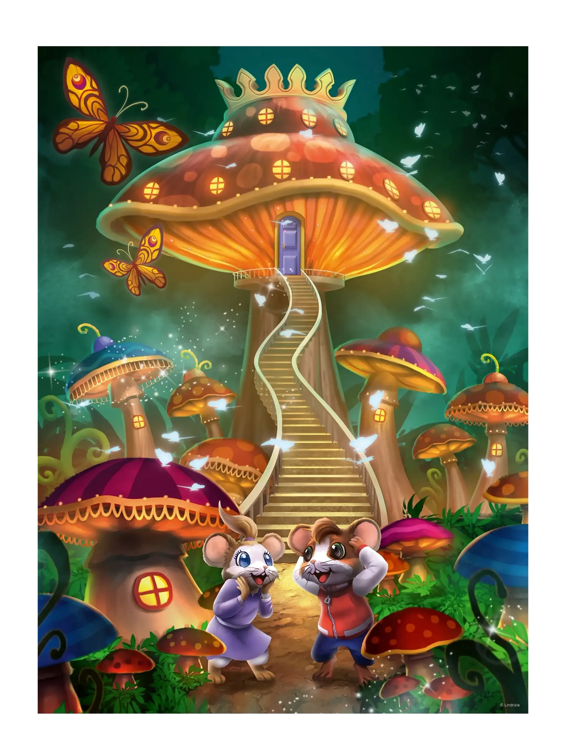 Ravensburger Børnepuslespil – Musse & Helium: Det magiske svampeeventyr 100 brikker - Billede 2