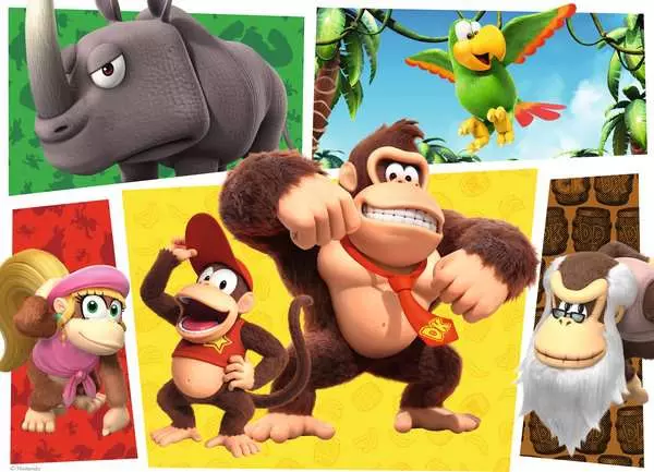 Ravensburger Børnepuslespil – Donkey Kong: Aberne er stukket af! 100 brikker XXL - Billede 2