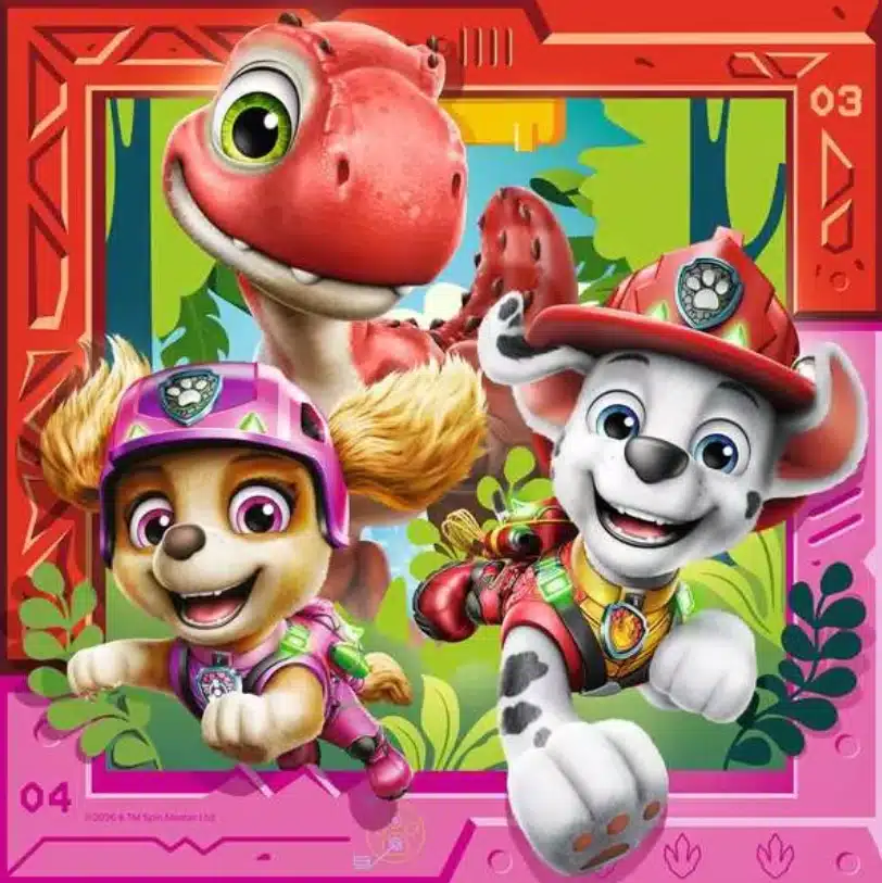 Ravensburger Børnepuslespil – Paw Patrol 3 Dino Movie 3×49 brikker - Billede 3