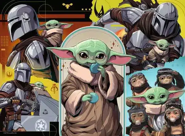 Ravensburger Børnepuslespil – The Mandalorian & Grogu 100 brikker XXL - Billede 2