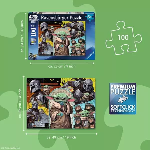 Ravensburger Børnepuslespil – The Mandalorian & Grogu 100 brikker XXL - Billede 4