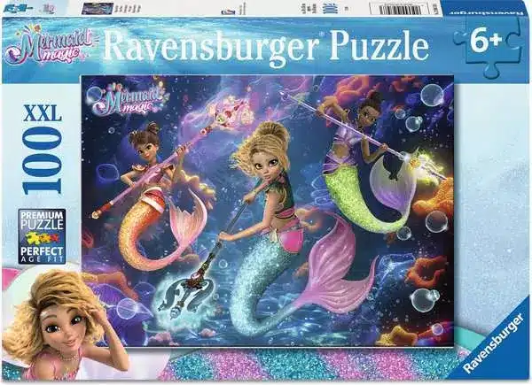 Ravensburger Børnepuslespil – Havfruemagi 100 brikker XXL