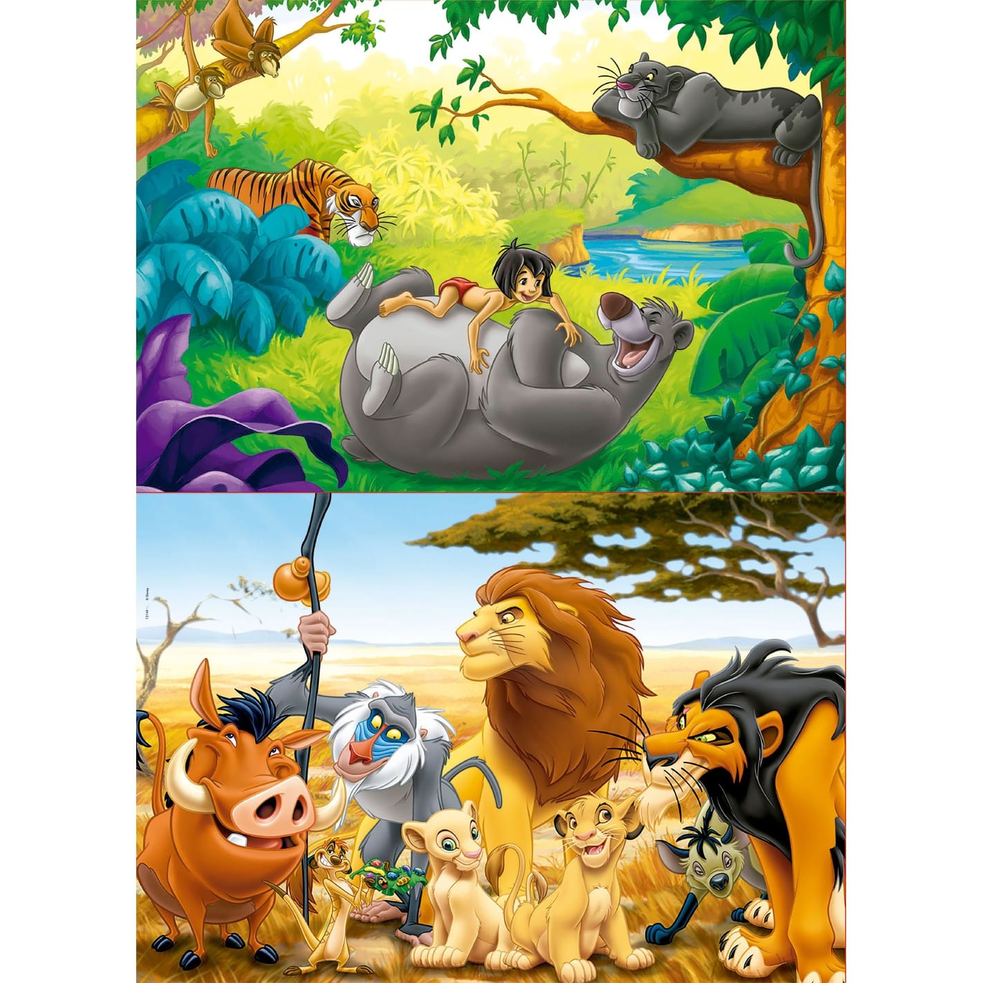 Educa Træpuslespil – Disney: Dyrevenner 2×50 brikker - Billede 2