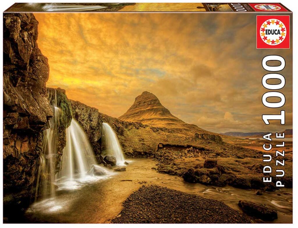 Educa Puslespil – Kirkjufellsfoss Vandfald, Island 1000 Brikker